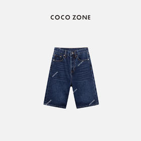 COCO ZONE2024“牛仔很忙”夏季百搭牛仔五分裤显瘦休闲通勤短裤CC2B0830