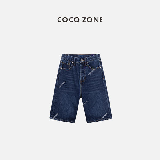 COCO ZONE2024“牛仔很忙”夏季百搭牛仔五分裤显瘦休闲通勤短裤CC2B0830 商品图0