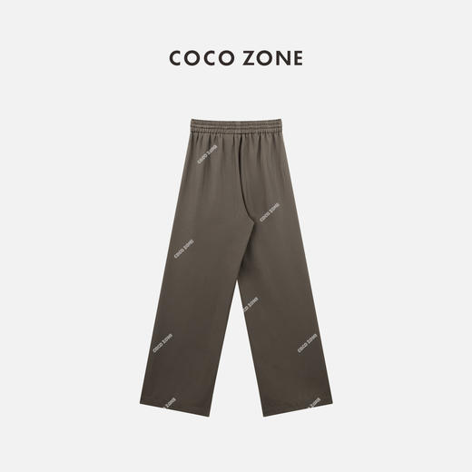 COCO ZONE“卡米拉高定”夏季时尚松紧腰抽绳休闲裤简约垂感纯色直筒裤CC1B1024 商品图1