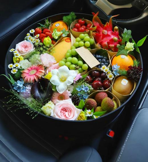 缤纷水果花盒--送长辈送女友送闺蜜生日乔迁花礼 商品图0