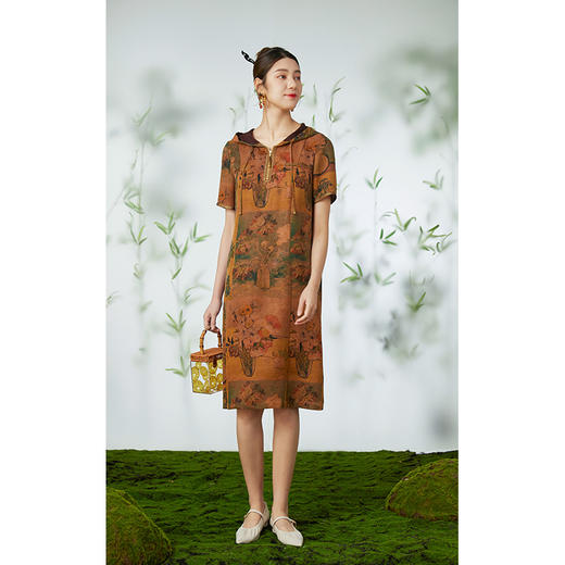 【梵高向日葵】【香云纱】乔万尼夏季新品重磅24mm真丝EM2E770 商品图2