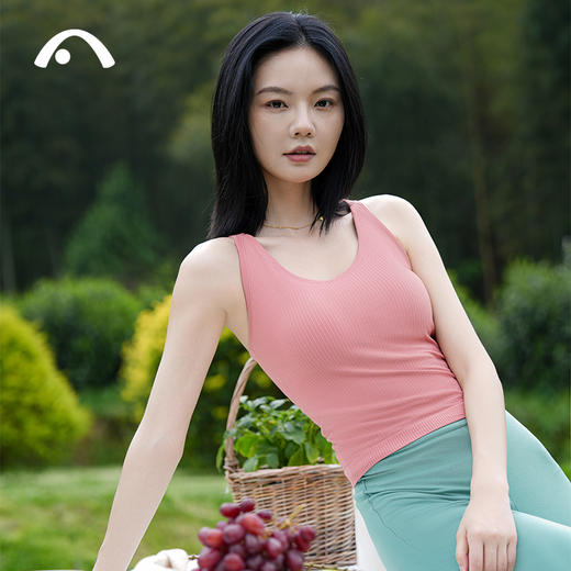 2024爱暇步春夏新品瑜伽无缝一体织时尚运动普拉提背心A23003NWF 商品图0