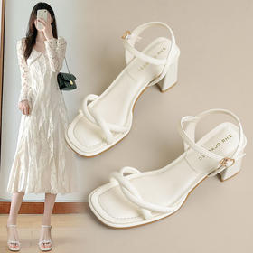 ZHR则则时装凉鞋女外穿2024新款洋气外出女鞋ins百搭超仙鞋子粗跟