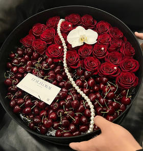 水果玫瑰花盒（不含水果）--送爱人送女友生日花礼