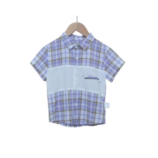MX假日城堡男童衬衫(K2B1606)   紫格 商品图0
