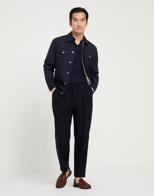 BC 初夏新款 男士 亚麻高奢简约抽绳休闲长裤 Z-11662 商品图2