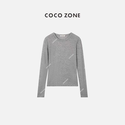 COCO ZONE 2.0版圆领打底衫通勤风柔软舒适T恤上衣 23C18430 商品图2