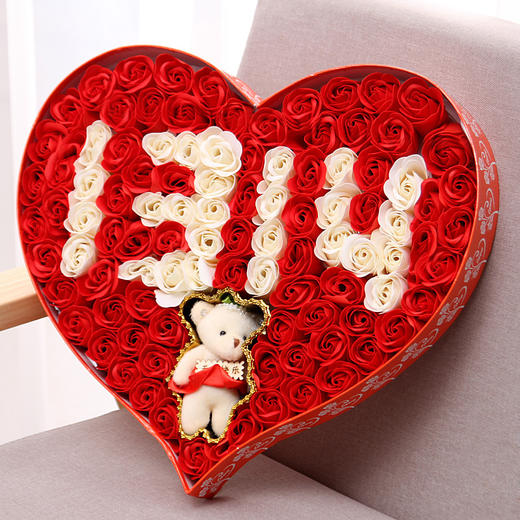 【礼盒装！不凋谢的玫瑰花】情人节520生日礼物送女朋友创意礼盒母亲节小礼品实用玫瑰香皂花，送给那个特别的她/他，一份创意礼盒表达你的爱意和心意。-ry 商品图1