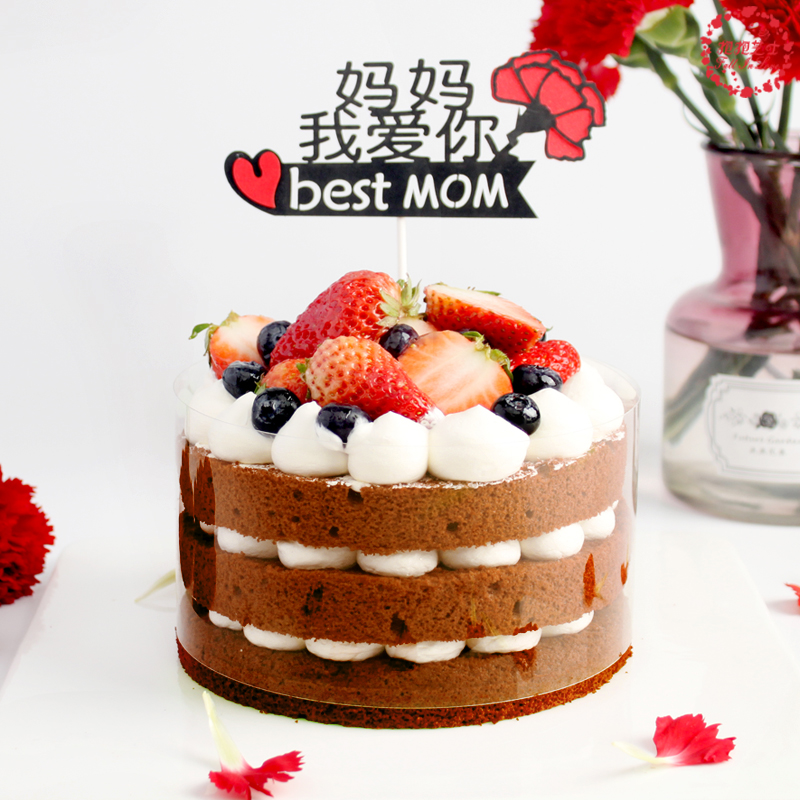 【母亲节系列】喜上“莓”梢裸蛋糕