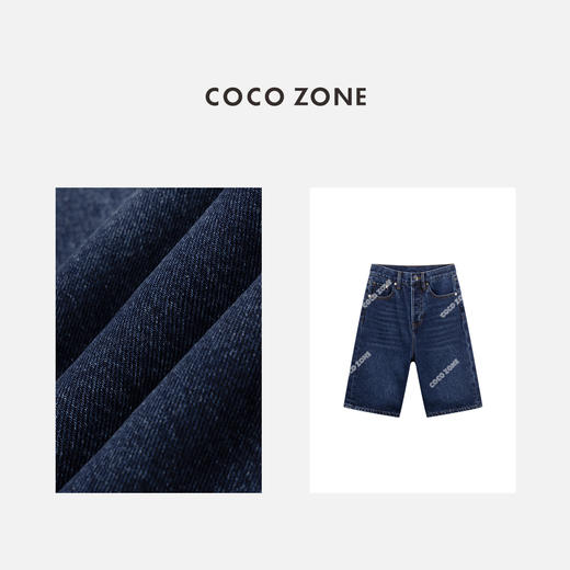 COCO ZONE2024“牛仔很忙”夏季百搭牛仔五分裤显瘦休闲通勤短裤CC2B0830 商品图2