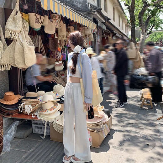 <曾小咸推荐>【简约调性】灰色休闲裤 商品图3