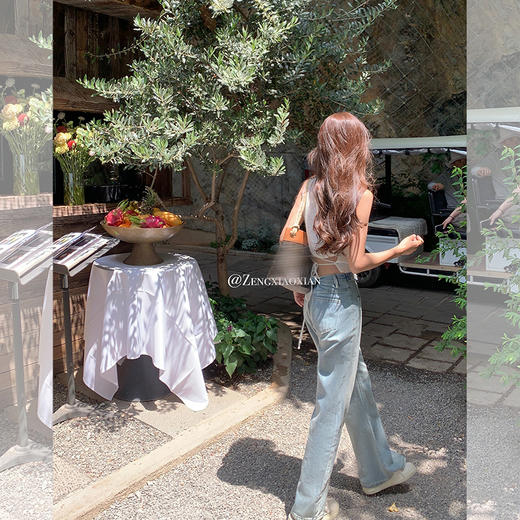 <曾小咸推荐>【长腿达人】下脚开叉牛仔裤 商品图3