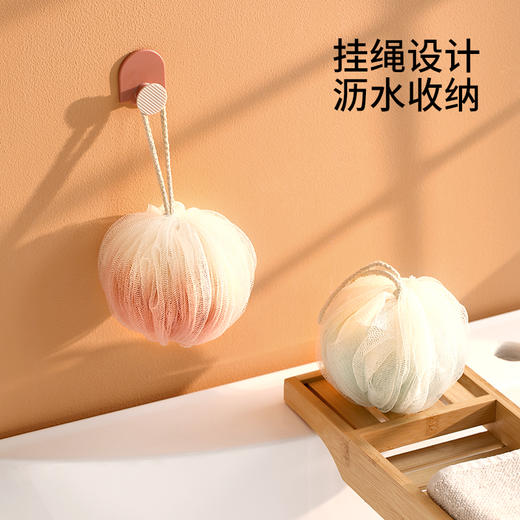 FaSoLa渐变沐浴球高档不散超柔软女搓澡洗澡神器大号起泡网浴花 商品图4