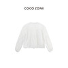 COCO ZONE"水溶花“设计感镂空白色衬衣气质显瘦单排扣上衣CC1B0654 商品缩略图1