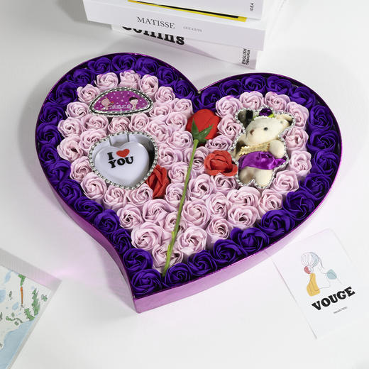 【礼盒装！不凋谢的玫瑰花】情人节520生日礼物送女朋友创意礼盒母亲节小礼品实用玫瑰香皂花，送给那个特别的她/他，一份创意礼盒表达你的爱意和心意。-ry 商品图4