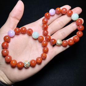 南红手串-玉美人菲菲HZ#S925南红手串约11mm-多样性发一