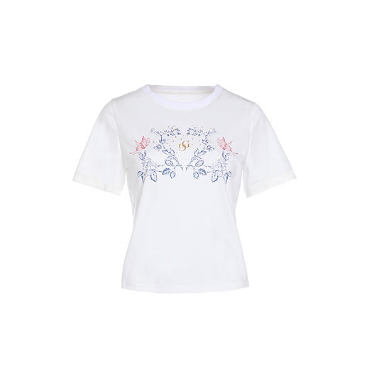 乔万尼夏季新品T恤舒适简约100%纯棉EM2C830 商品图4