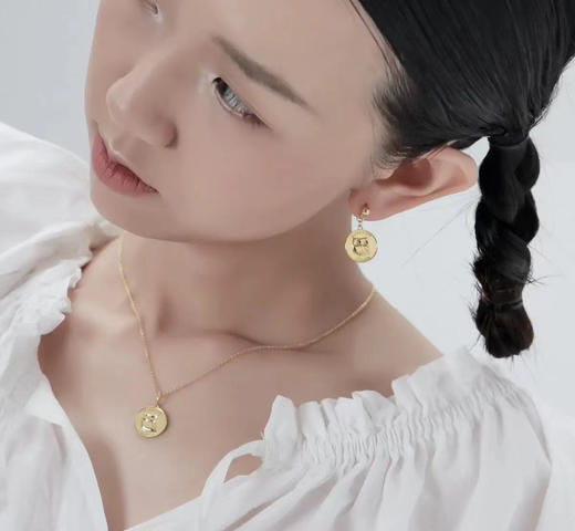 猫头鹰圆币耳饰 商品图1