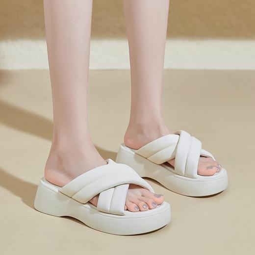 ZHR凉拖鞋2024新款夏季高颜值ins厚底拖鞋外穿休闲百搭耐磨沙滩鞋 商品图8