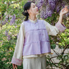 国风文艺圆领对襟马甲春夏新款XFV246017 商品缩略图3