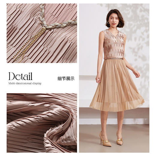 乔万尼夏季新品小香风设计V领背心EM2H726 商品图3