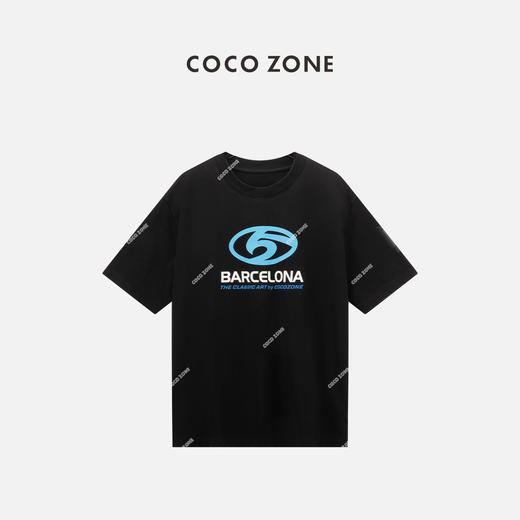 COCO ZONE2024时尚简圆领短袖T恤字母印花休闲上衣CC2B0769 商品图0