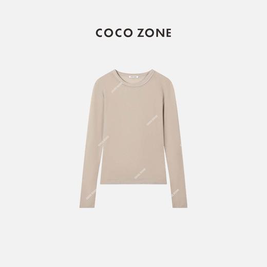 COCO ZONE 2.0版圆领打底衫通勤风柔软舒适T恤上衣 23C18430 商品图1