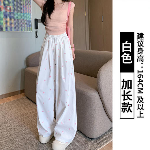 【夏季新款，百搭随心搭】蝴蝶结与碎花，拼接奇幻梦境；高腰直筒，显瘦气场无敌；白色阔腿，透气亲肤，仙女必备！ 商品图6
