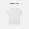 COCO ZONE100棉纯色圆领T恤下摆带绣花百搭休闲上衣24C10141 商品缩略图1