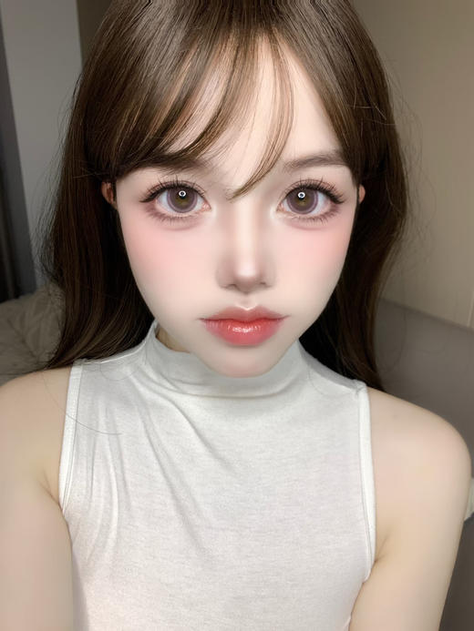 年抛 莫奈粉咖 agenscolor  大直径14.5 着色14.4 ( 同品牌多副更划算 选款色板在详情页) 粉色美瞳 商品图1