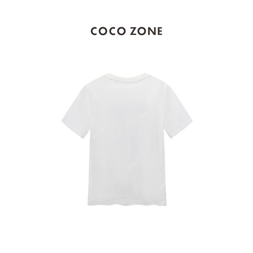 COCO ZONE2024"A米T"夏季字母印花短袖T恤时尚圆领百搭上衣CC2B0756 商品图1
