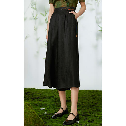 【香云纱】乔万尼清凉舒适高端19mm真丝阔腿裤EM2F795 商品图2