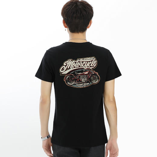 自由基地2024新款复古机车motorcycles系列美式街头重金属风半袖T NMT-2116 商品图1