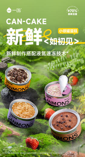一鸣小银罐 小罐子蛋糕慕斯提拉米苏牛奶罐小蛋糕零食甜品