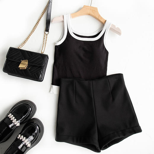 2024爆款 百搭a字热裤高腰 外穿黑色短裤 修身显瘦夏季休闲裤 穿出大长腿 商品图6