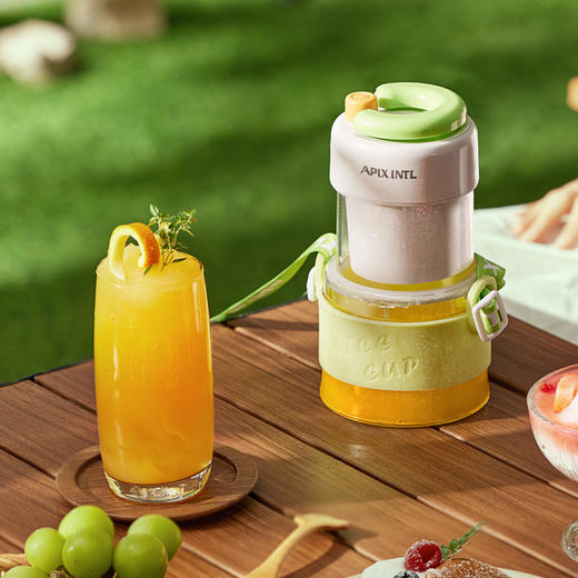 【可折叠随行榨汁杯】安本素折叠榨汁杯 精钢10叶刀头 40S碎冰鲜榨 DIY果饮 奶昔/冰沙/果汁随意切换 免开盖 吸管直饮 500ml大容量  配手提带 商品图1