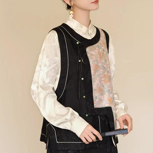 裁缝学苑AS238新中式马甲复古改良唐装中国风女装盘扣茶服三件套纸样版型 商品图1