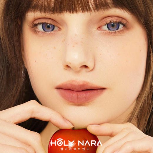 【年抛】Holy Nara 精灵少女棕/蓝/紫 直径：14.2mm  含水量38%（年抛1片/盒 不同度数请拍两盒） 商品图1