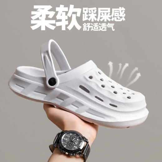【简约设计，色彩任意门~】“最新”潮流洞洞鞋 会呼吸的洞洞鞋 夏天家居鞋情侣EVA拖鞋凉拖-QQ 商品图2