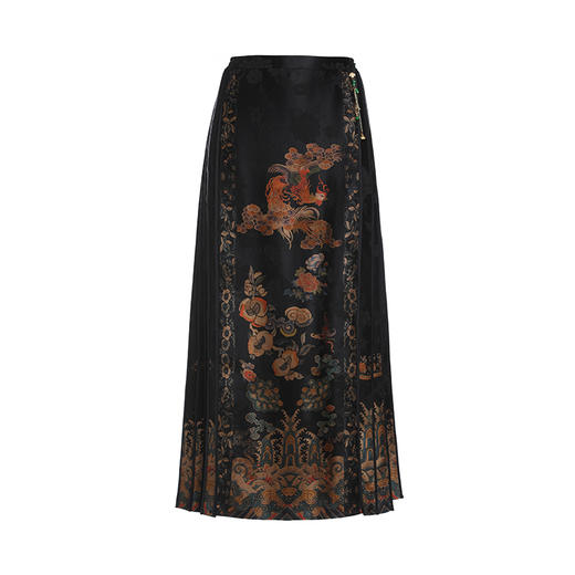 【祥云凤瑞】【香云纱】乔万尼新款半身裙重磅40mm真丝马面裙EM2D919 商品图4