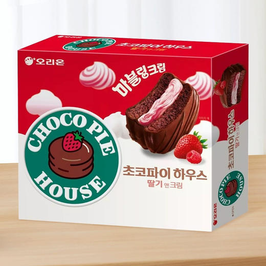 好丽友草莓奶油巧克力味派408g 商品图0