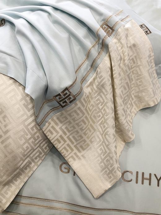 轻奢简约北欧风40支长绒棉四件套 拼接布工艺轻奢质感套件 商品图3