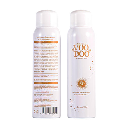 【特证防晒，放肆日光浴】泰国VOODOO隔离防晒修护喷雾 防紫外线防水防汗全身可用 150ml 商品图4