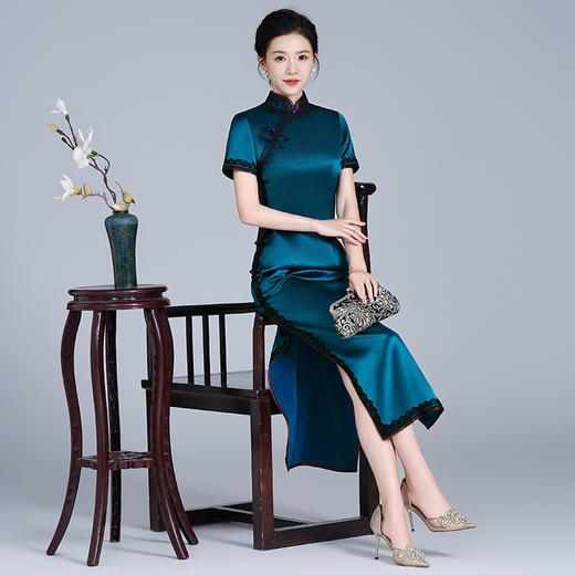 LHSB128新款优雅气质旗袍新中式旗袍礼服春 商品图1