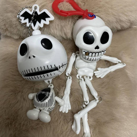 节日玩具小礼物赠品拉线骷髅架万圣节搞笑挂件背包骷髅头钥匙扣 商品图8