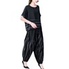 NYL-1928时尚休闲夏季新款圆领条纹宽松显瘦蝙蝠袖灯笼裤两件套 商品缩略图4