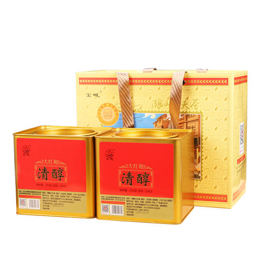宝城清醇大红袍茶叶2罐装散装共500克乌龙茶礼盒岩茶D410 商品图6