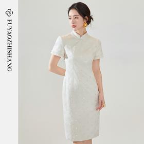 IWY/扶摇系列 夏季中国风立领改良旗袍裙FYQ309