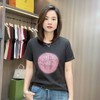 2025夏季新款短袖女t恤简约时尚圆领字母显瘦小衫休闲百搭上衣女 商品缩略图9