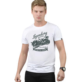 自由基地2024复古机车图案motorbike美式设计街头夏季休闲短袖T恤 NMT-2123